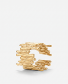 Ecorce gold bark open ring side profile