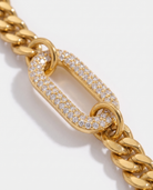 Pave bracelet zircon link macro detail
