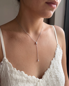 Lueur II necklace worn on model