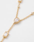 Margot necklace CZ macro detail