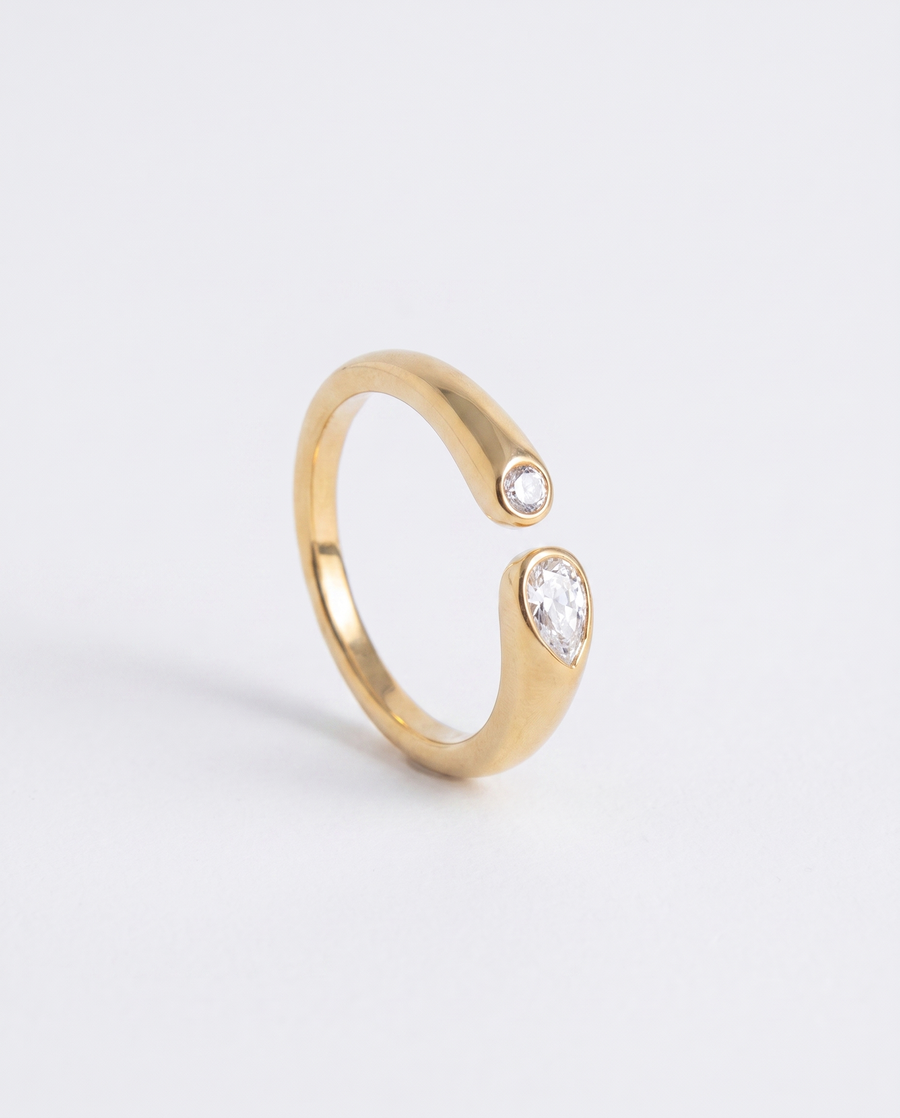 Birthstone ring April clear diamond