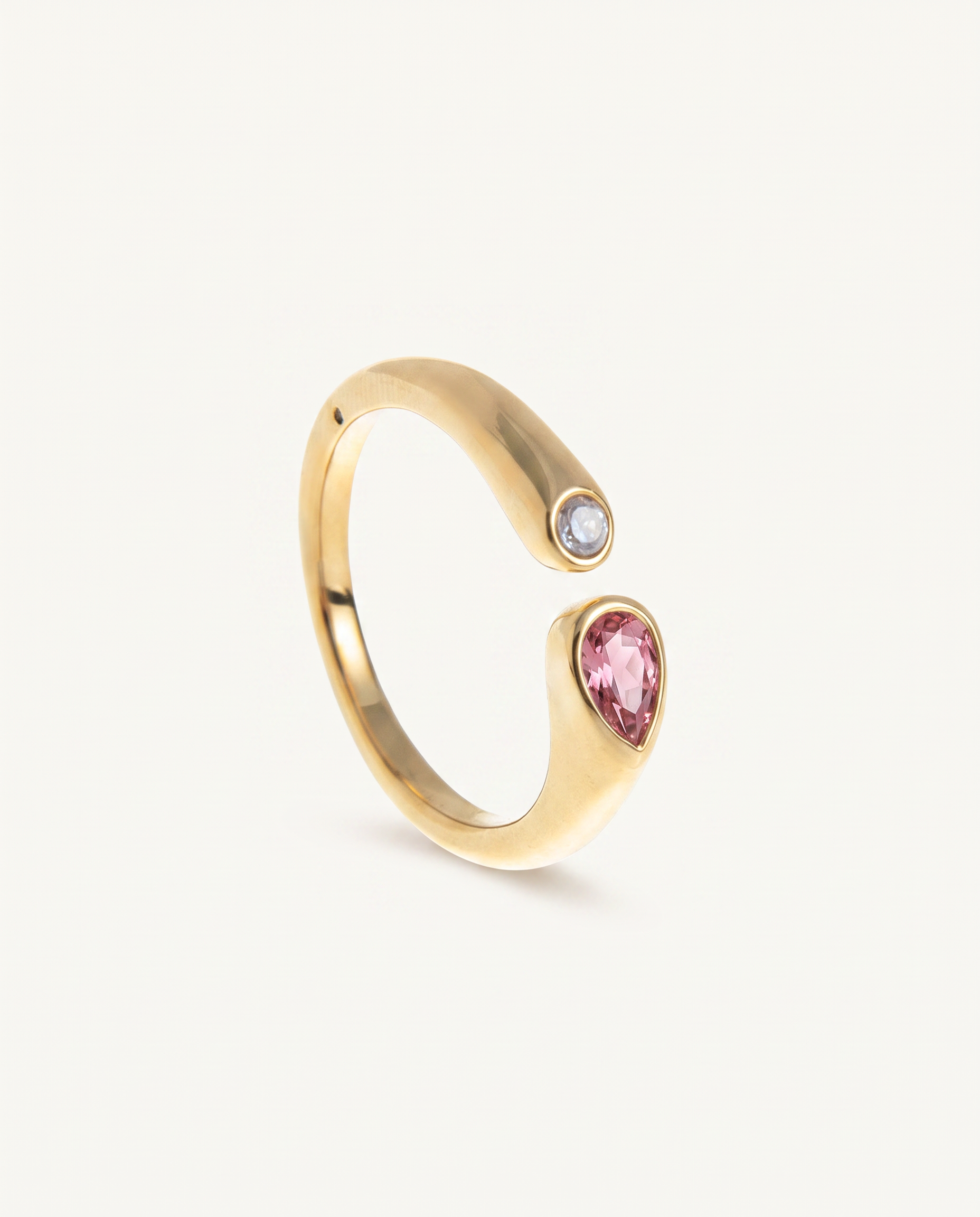 Birthstone ring October pink tourmaline