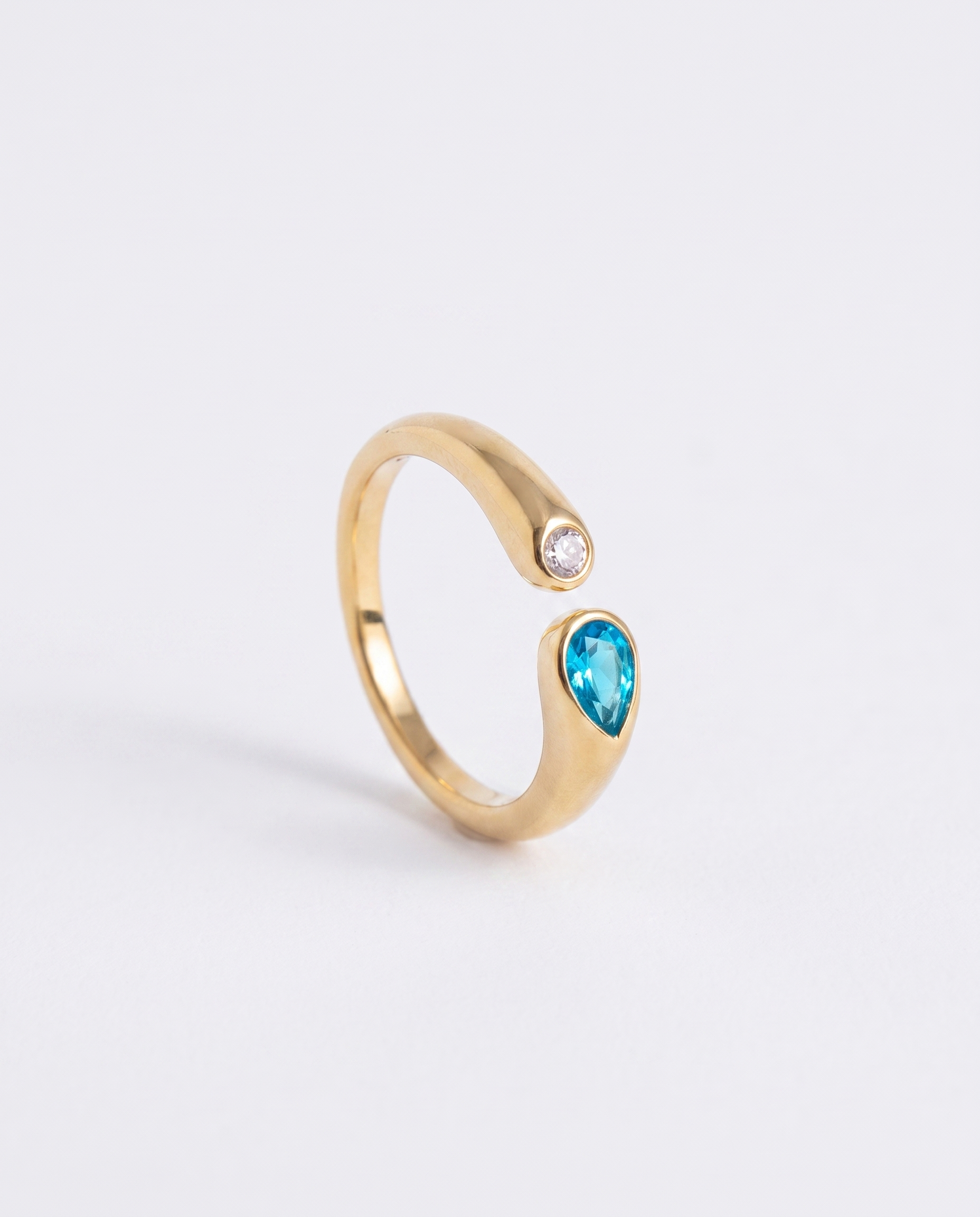 Birthstone ring December turquoise blue