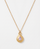 Birthstone necklace June lavender teardrop