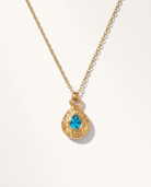 Birthstone necklace December turquoise teardrop