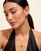 October pink necklace worn on model second
