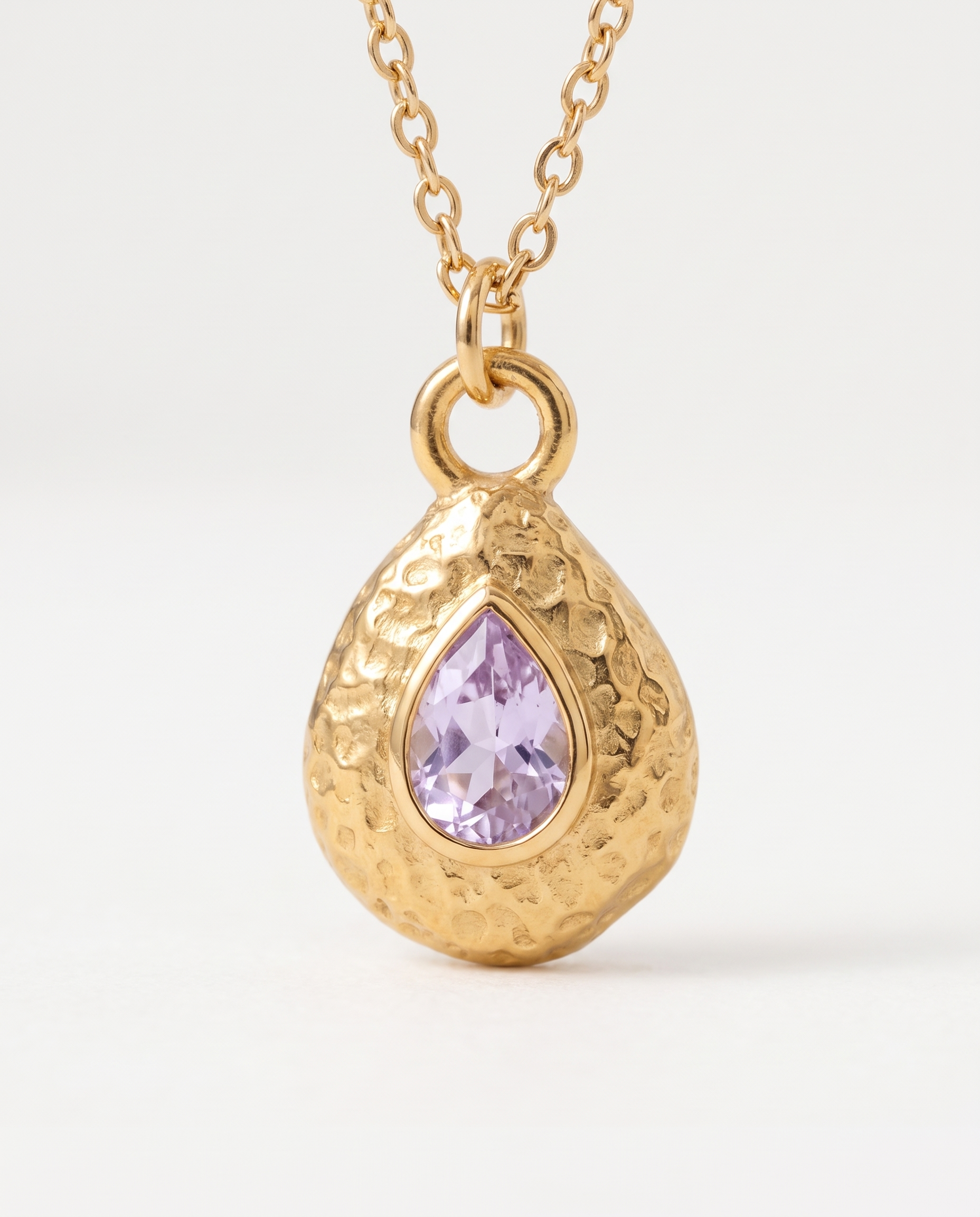 June lavender necklace macro