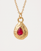 July ruby necklace macro