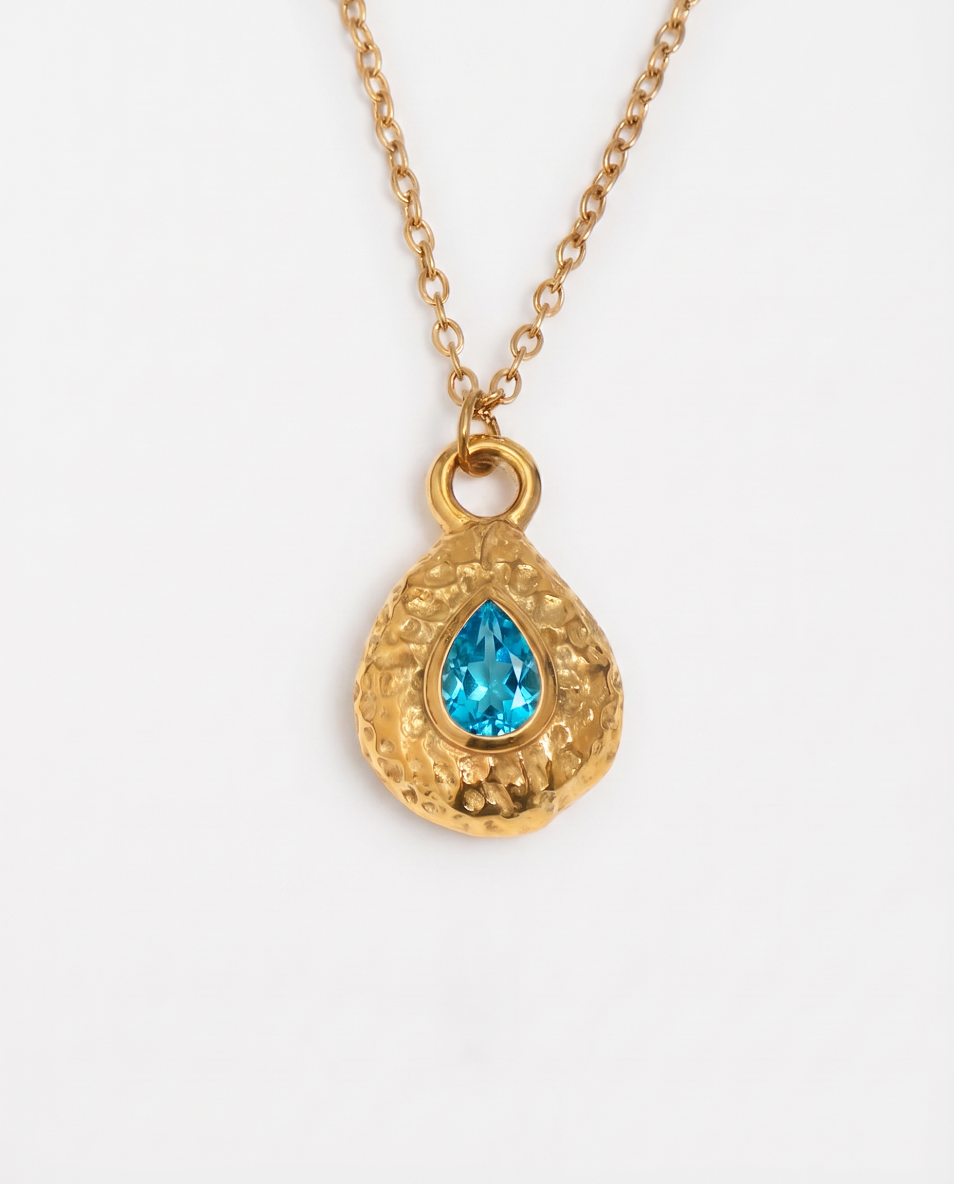 December turquoise necklace macro