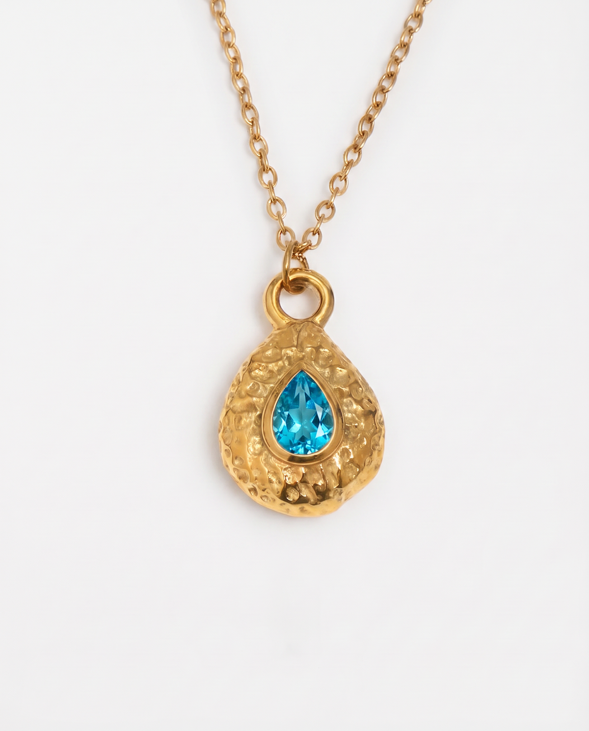 December turquoise necklace macro