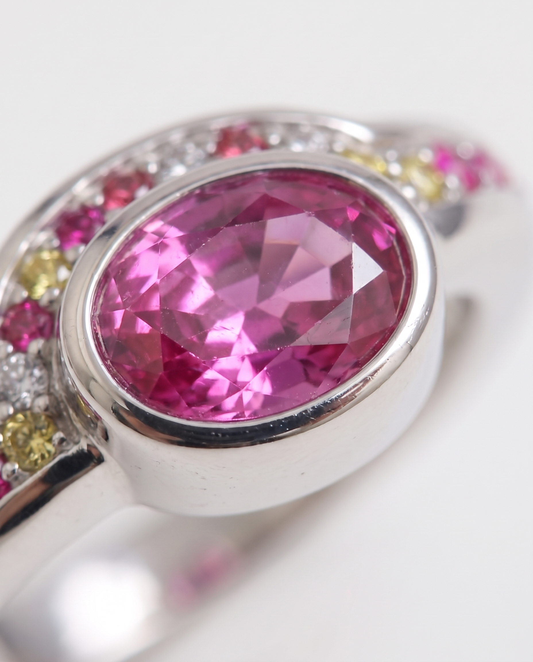 Colette silver ring macro detail