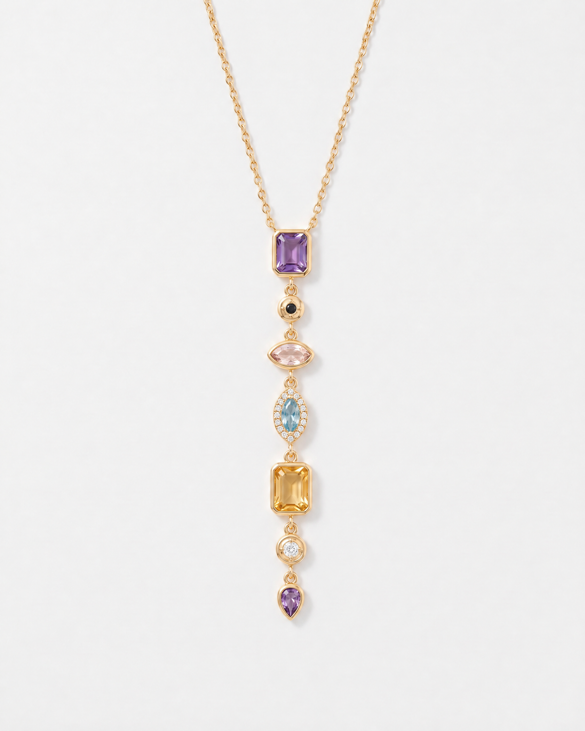 Céleste Necklace, 18k gold-plated, product