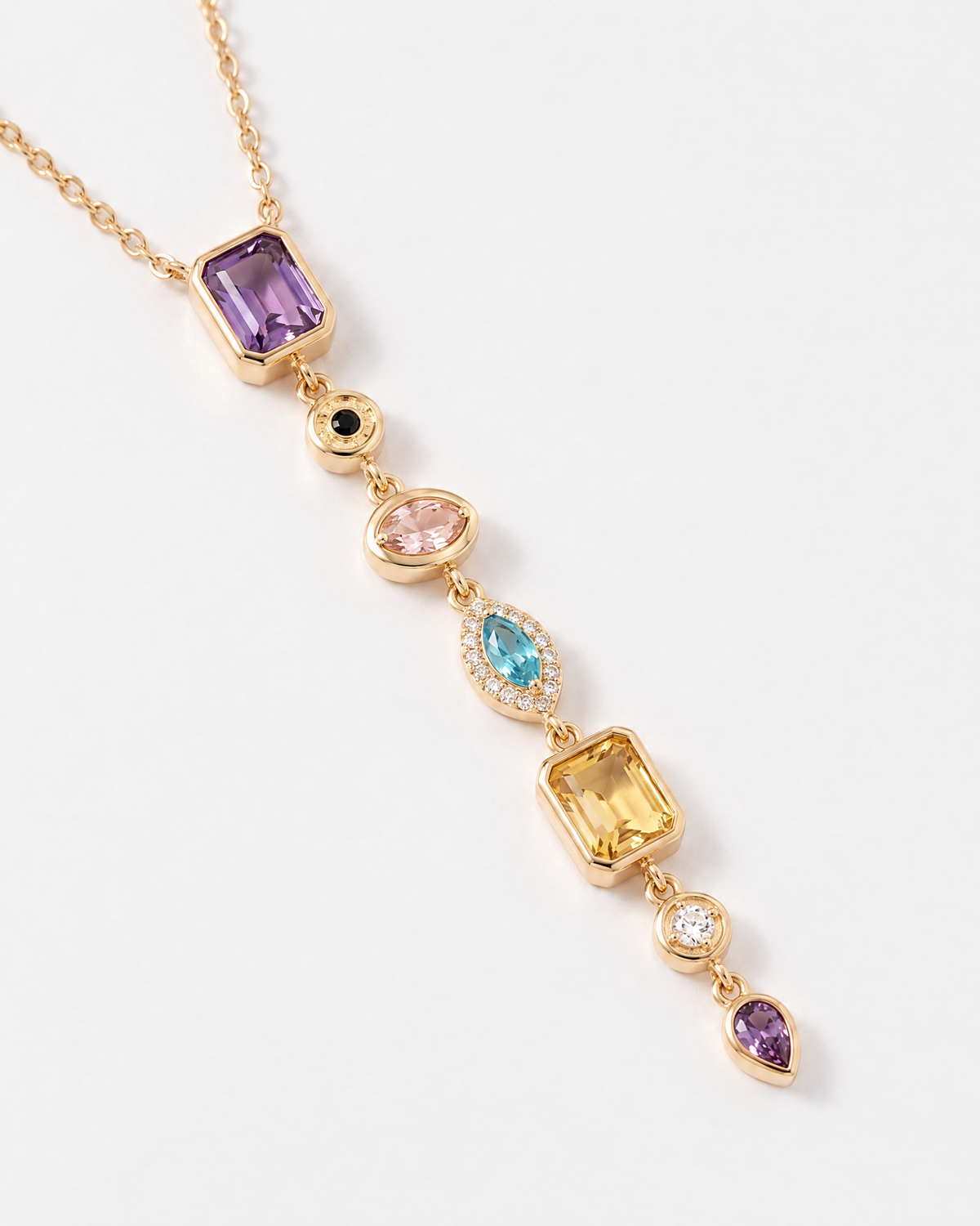 Céleste Necklace, 18k gold-plated, detail