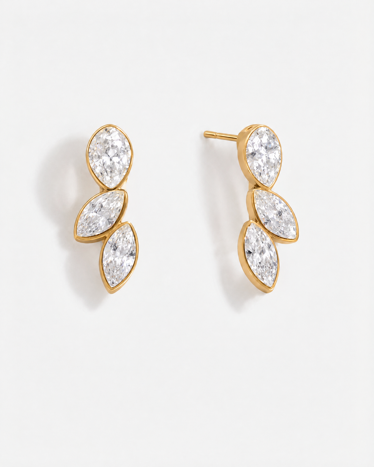Liliane Petal Studs, 18k gold-plated, product
