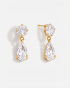 Paulette Drop Earrings, 18k gold-plated, product