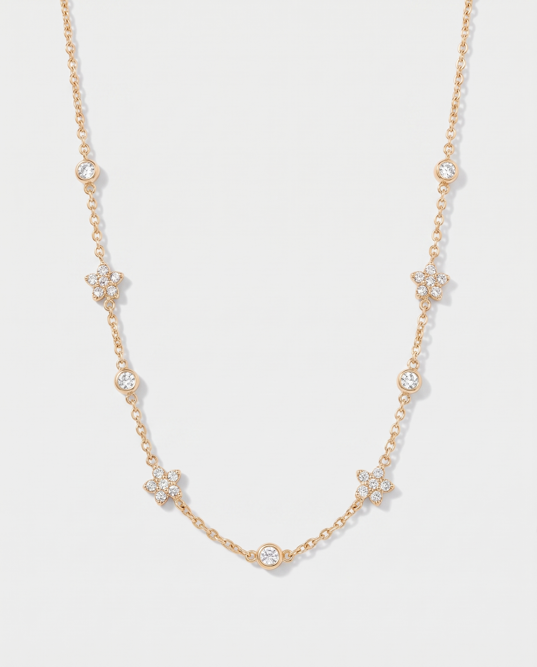 Florine Necklace, 18k gold-plated, product