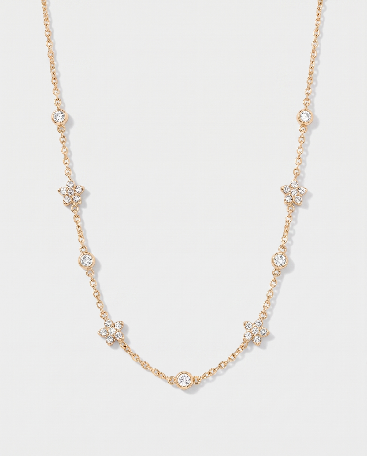 Florine Necklace, 18k gold-plated, product